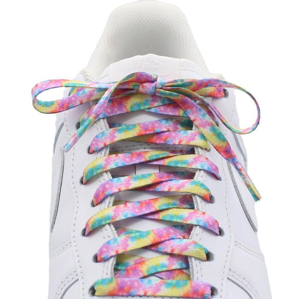 Flat Printed Shoe Laces - Tie Dye